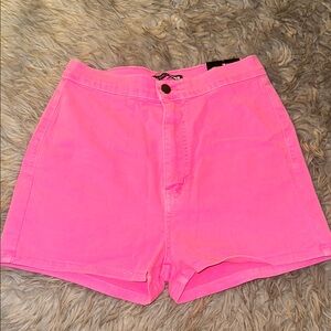 High Waisted Pink Women's Shorts